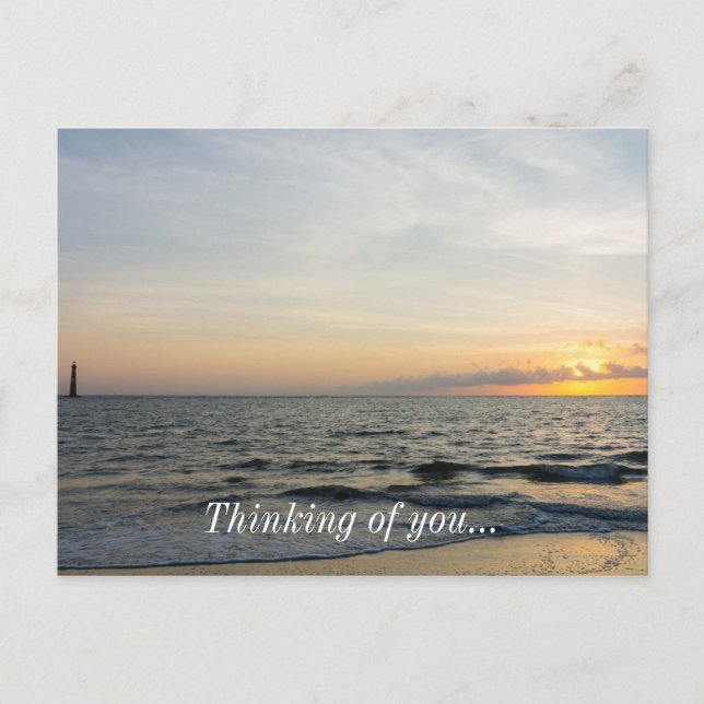 Lighthouse Sunrise Postcard (Front)