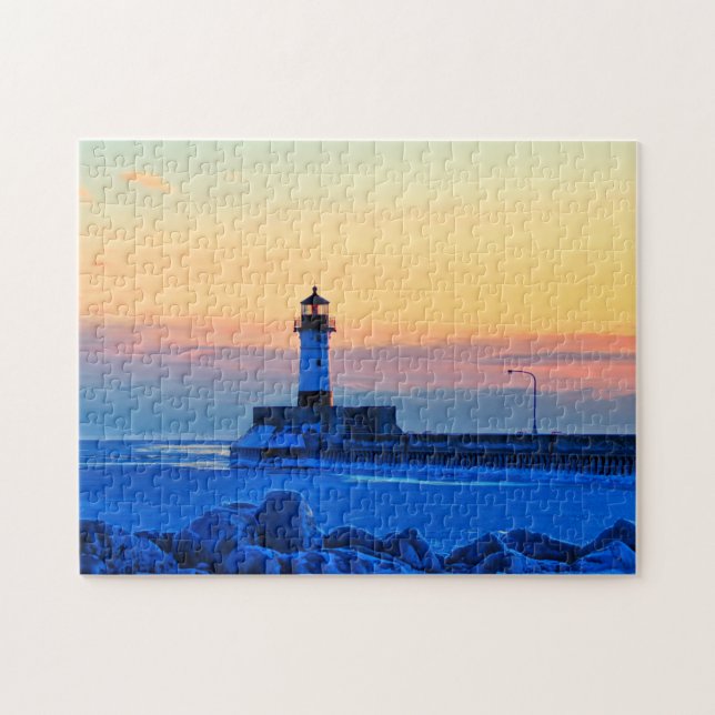 Lighthouse Sunrise Puzzle (Horizontal)