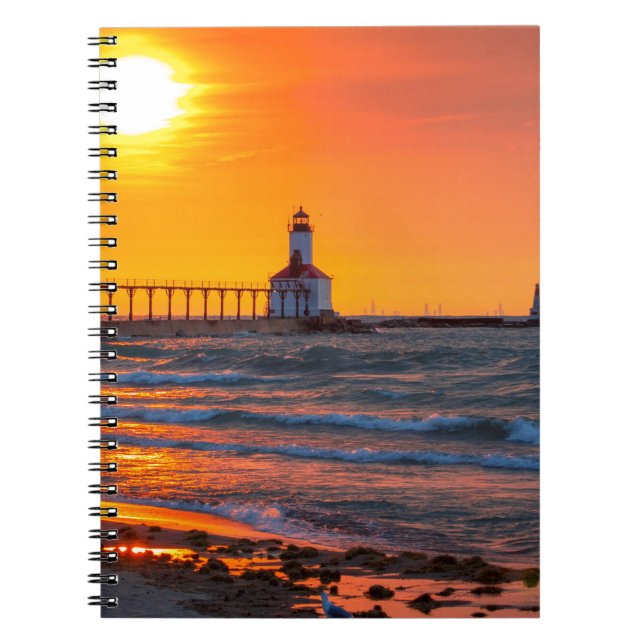 Lighthouse Sunset Notebook (Front)