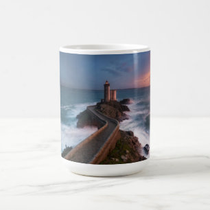 Lighthouse Sunset Plouzané Finistère, Brittany Coffee Mug