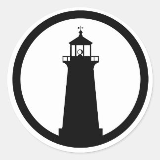 lighthouse Symbol Classic Round Sticker