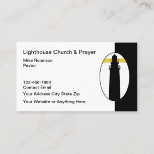 Lighthouse Theme Christian Church Business Cards
