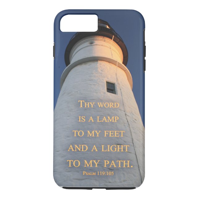 Lighthouse "Thy word is a lamp" Christian case (Back)