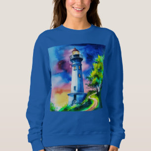 Lighthouse Under a Starry Sky Sweatshirt