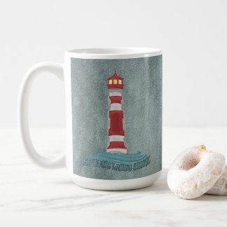 Lighthouse Waves Let Your Light Sine BlueT-Shirt Coffee Mug