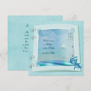 Lighthouse Wedding Book Invite