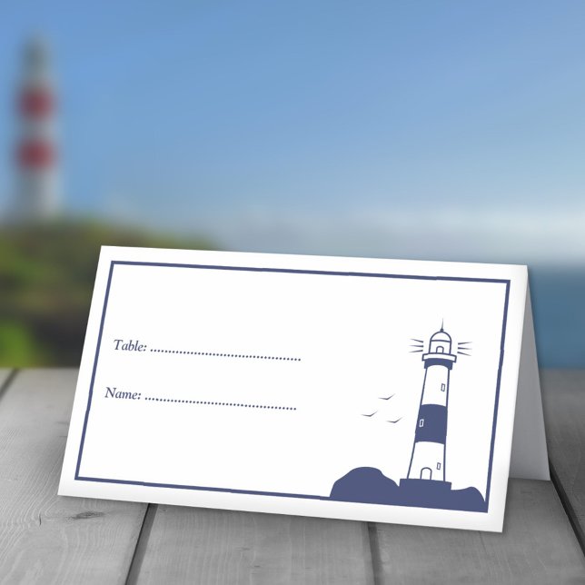 Lighthouse Wedding Place Cards (Lighthouse Wedding Place Cards)