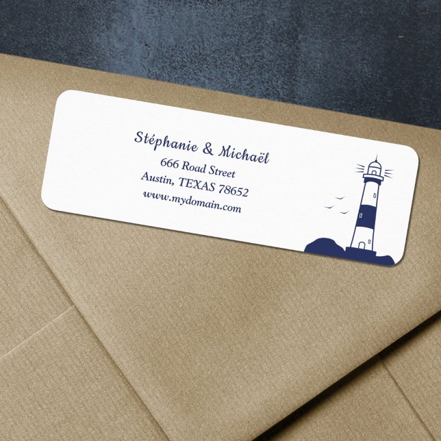Lighthouse Wedding Return Address Label (Lighthouse Wedding Return Address Label)