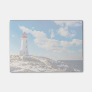 Lighthouse Winter In Peggy'S Cove, Nova Scotia Post-it Notes