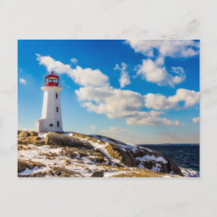 Lighthouse   Winter In Peggy'S Cove, Nova Scotia Postcard