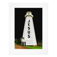 Lighthouse With Name of Jesus Fine Art Photography