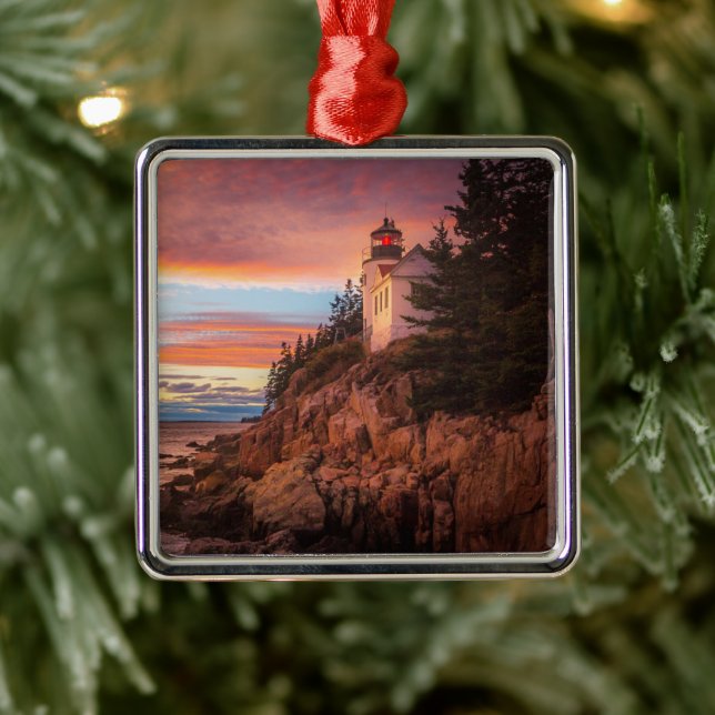 Lighthouses | Acadia National Park Maine Metal Tree Decoration (Tree)