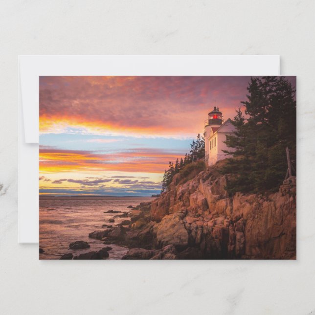 Lighthouses | Acadia National Park Maine Thank You Card (Front)