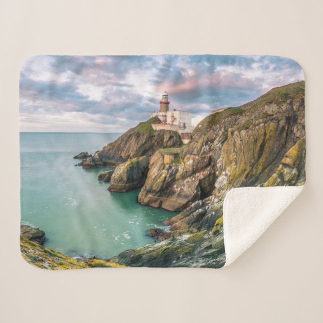 Lighthouses | Baily Lighthouse Dublin, Ireland Sherpa Blanket (Front (Horizontal))