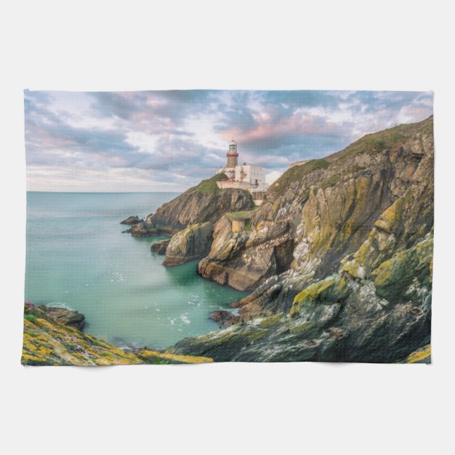 Lighthouses | Baily Lighthouse Dublin, Ireland Tea Towel (Horizontal)