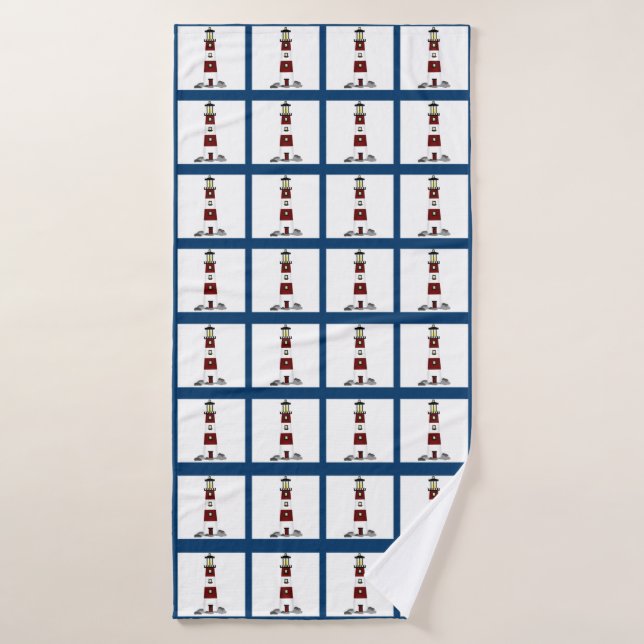 Lighthouses Bath Towel (Bath Towel)