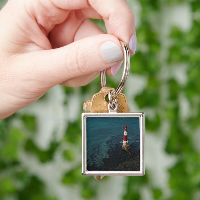 Lighthouses | Beachy Head Lighthouse England Key Ring (Hand)