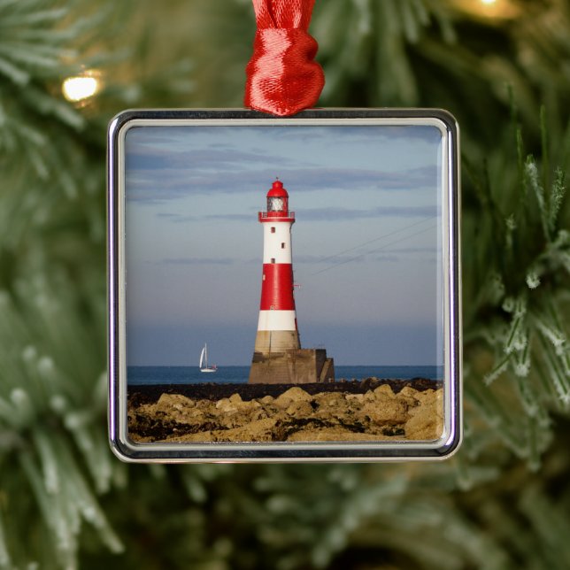 Lighthouses | Beachy Head Lighthouse England Metal Tree Decoration (Tree)
