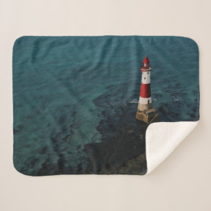 Lighthouses Beachy Head Lighthouse England Sherpa Blanket