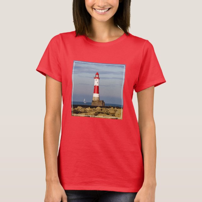 Lighthouses | Beachy Head Lighthouse England T-Shirt (Front)