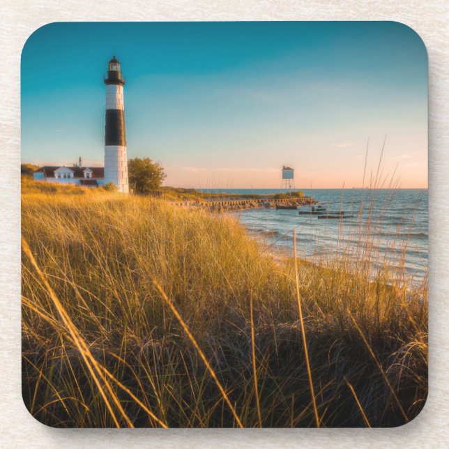 Lighthouses | Big Sable Lighthouse Ludington, MI Coaster (Front)