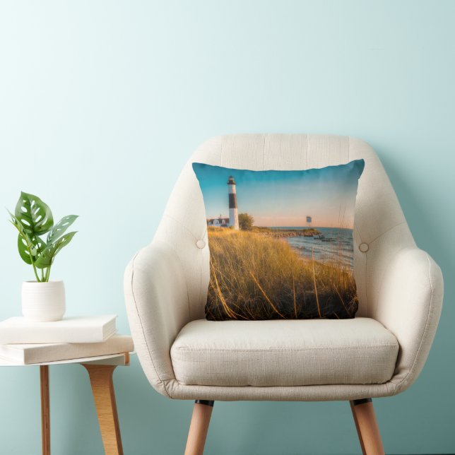 Lighthouses | Big Sable Lighthouse Ludington, MI Cushion (Chair)