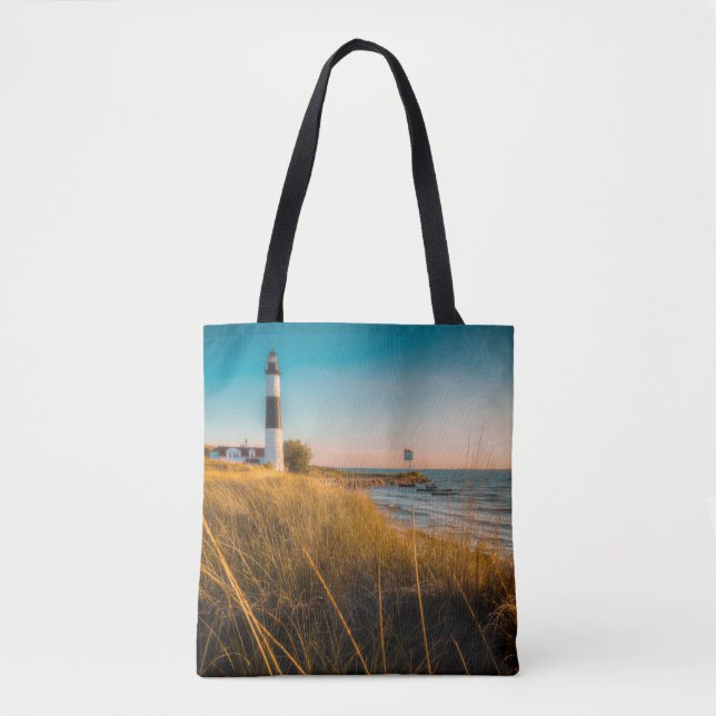 Lighthouses | Big Sable Lighthouse Ludington, MI Tote Bag (Front)