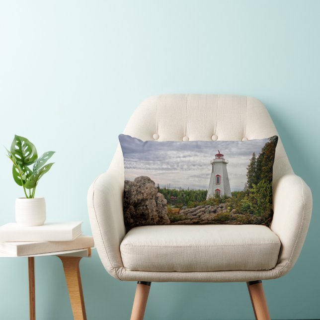 Lighthouses | Big Tub Harbour Tobermory Ontario Lumbar Cushion (Chair)