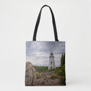 Lighthouses Big Tub Harbour Tobermory Ontario Tote Bag