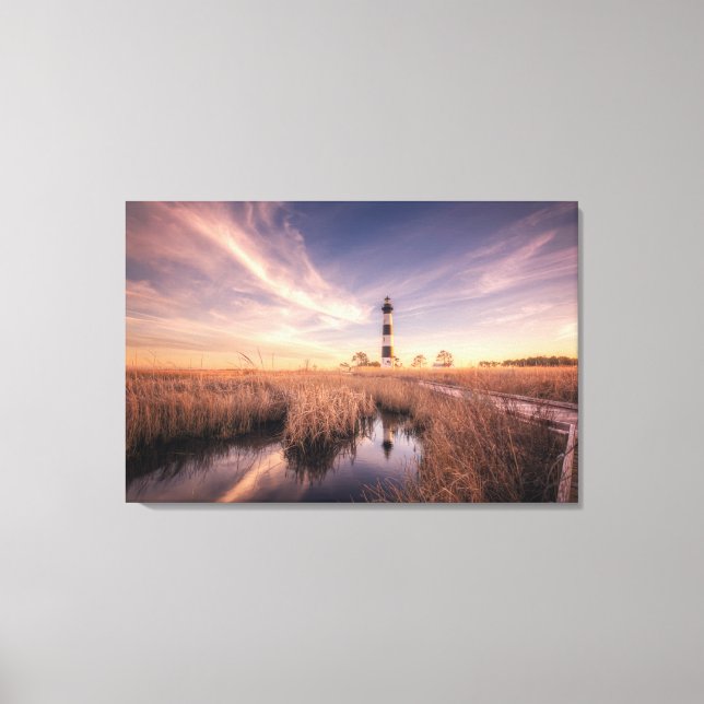 Lighthouses | Bodie Island Outerbanks NC Canvas Print (Front)