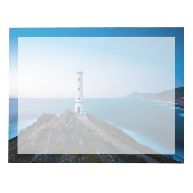 Lighthouses | Cabo Home Lighthouse Cangas Spain Notepad (Front)