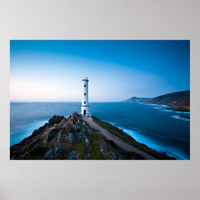 Lighthouses | Cabo Home Lighthouse Cangas Spain Poster (Front)