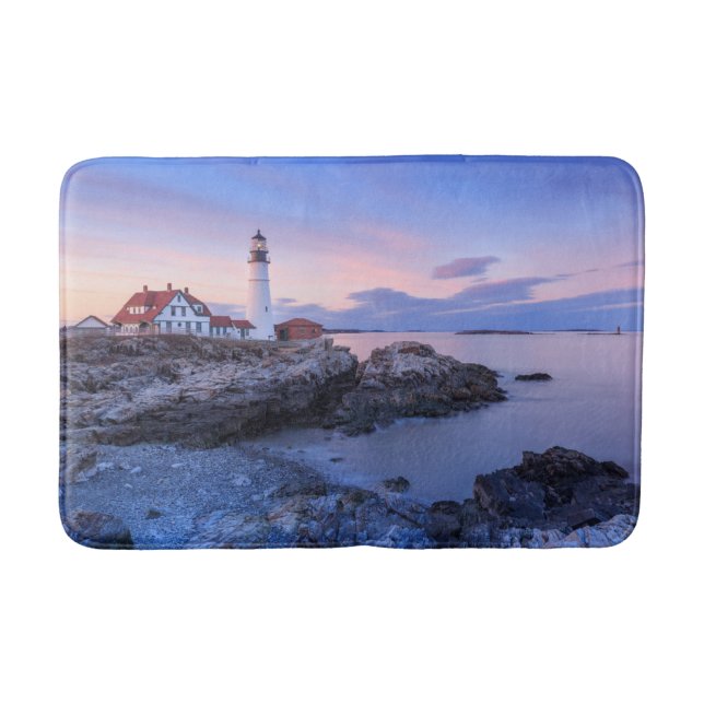 Lighthouses | Cape Elizabeth, Maine Bath Mat (Front)