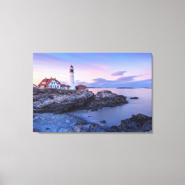 Lighthouses | Cape Elizabeth, Maine Canvas Print (Front)