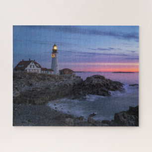Lighthouses   Cape Elizabeth Maine Lighthouse Jigsaw Puzzle