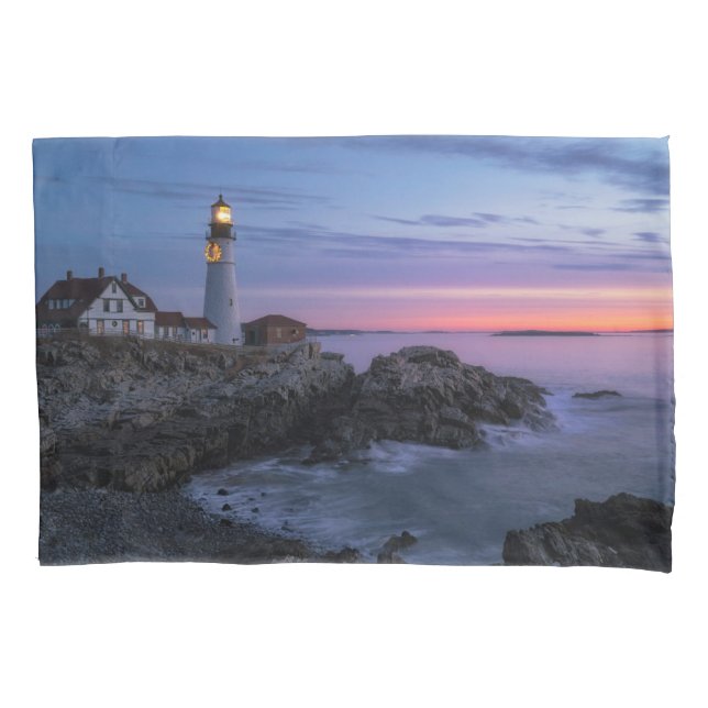 Lighthouses | Cape Elizabeth Maine Lighthouse Pillowcase (Front)