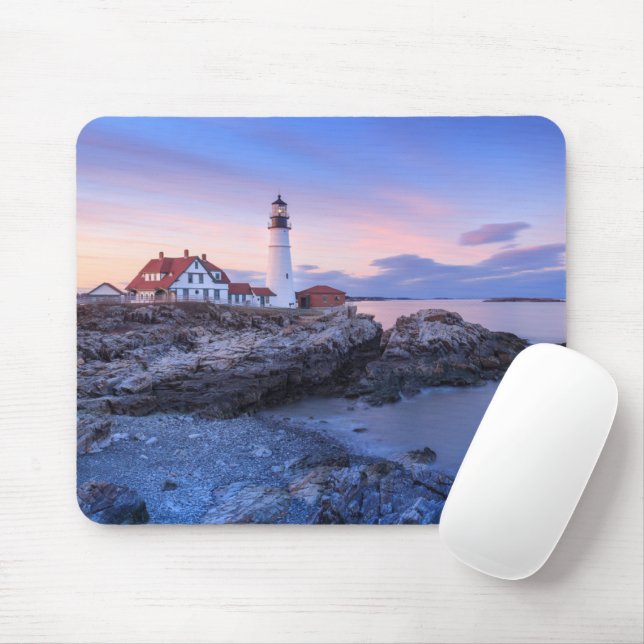Lighthouses | Cape Elizabeth, Maine Mouse Mat (With Mouse)