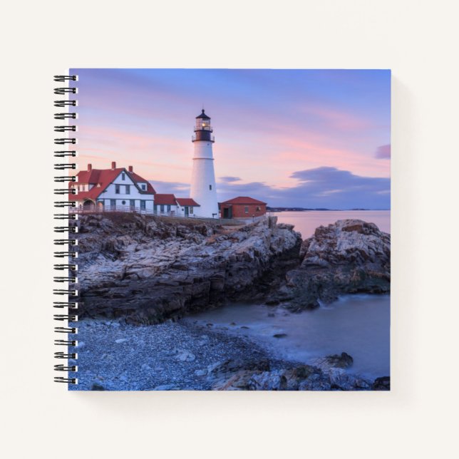 Lighthouses | Cape Elizabeth, Maine Notebook (Front)