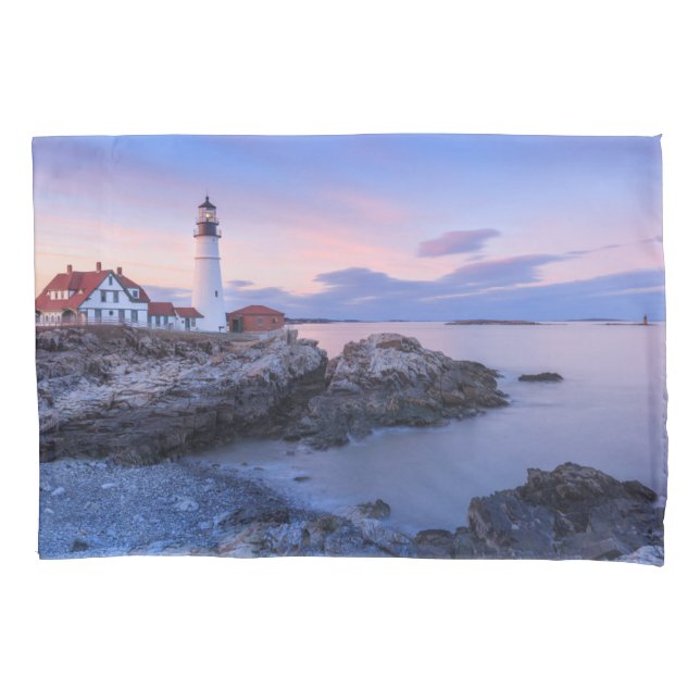 Lighthouses | Cape Elizabeth, Maine Pillowcase (Front)