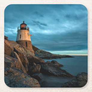 Lighthouses   Castle Hill Lighthouse Square Paper Coaster