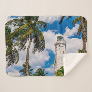 Lighthouses   Dewundara Matara Sri Lanka Sherpa Blanket