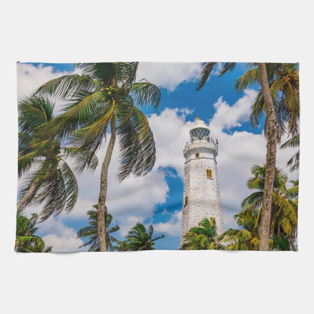 Lighthouses | Dewundara Matara Sri Lanka Tea Towel (Horizontal)