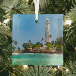 Lighthouses   Dewundara Sri Lanka Glass Tree Decoration
