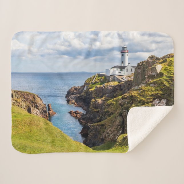 Lighthouses | Fanad Head Lighthouse Ireland Sherpa Blanket (Front (Horizontal))