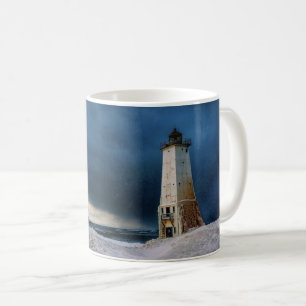 Lighthouses   Frankfort Lighthouse Lake Michigan Coffee Mug