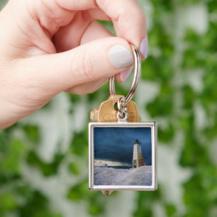 Lighthouses   Frankfort Lighthouse Lake Michigan Key Ring