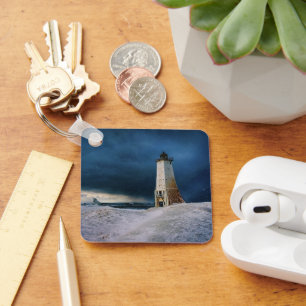 Lighthouses   Frankfort Lighthouse Lake Michigan Key Ring