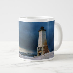 Lighthouses   Frankfort Lighthouse Lake Michigan Large Coffee Mug