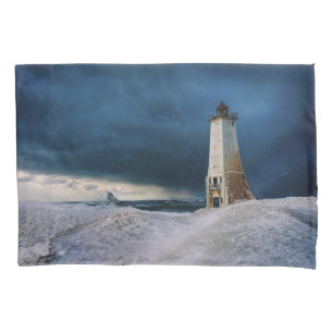 Lighthouses Frankfort Lighthouse Lake Michigan Pillowcase