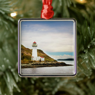 Lighthouses Georges Island Lighthouse Metal Tree Decoration
